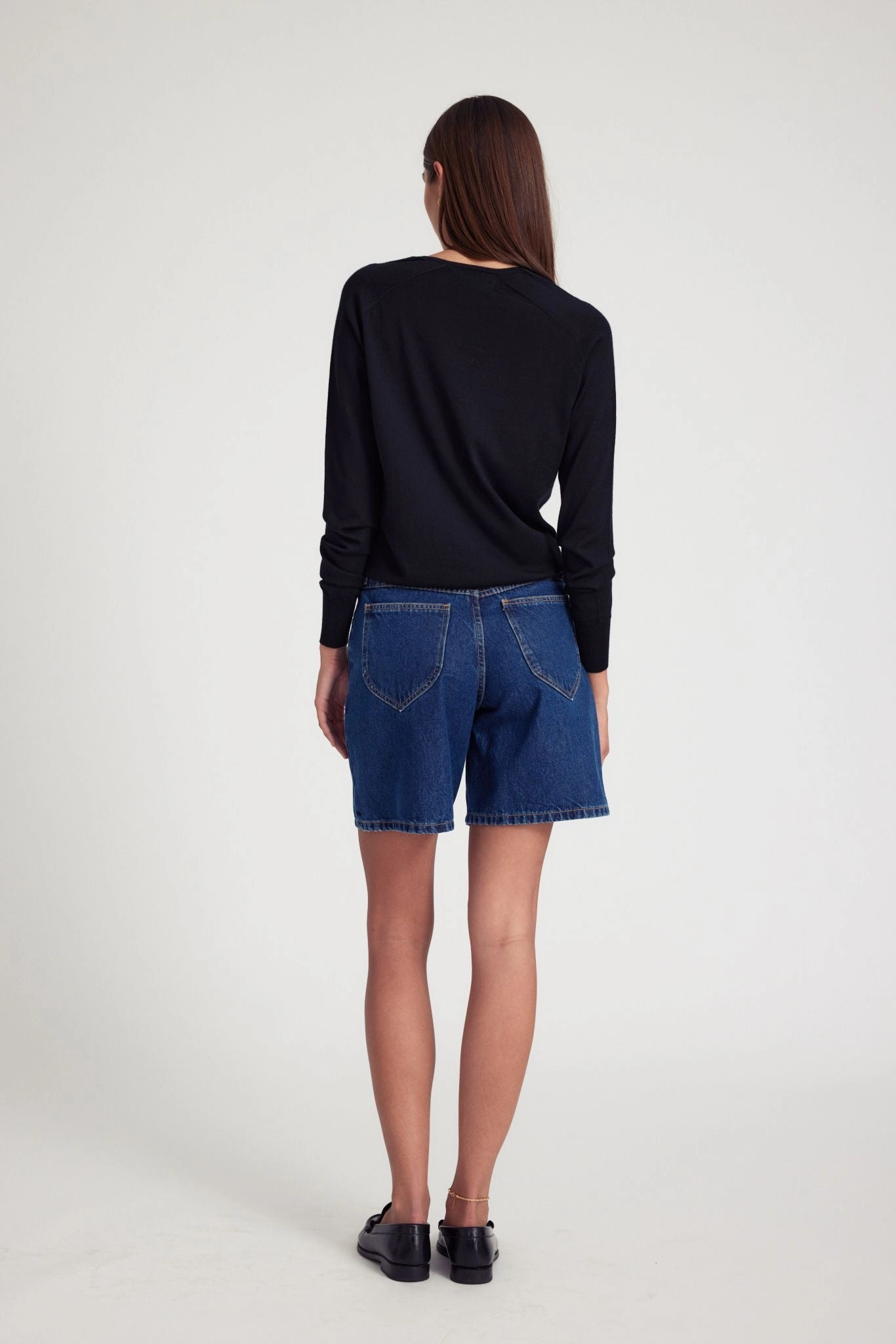 Alicia A-Line Denim Shorts Hypoallergenic Inner Layer