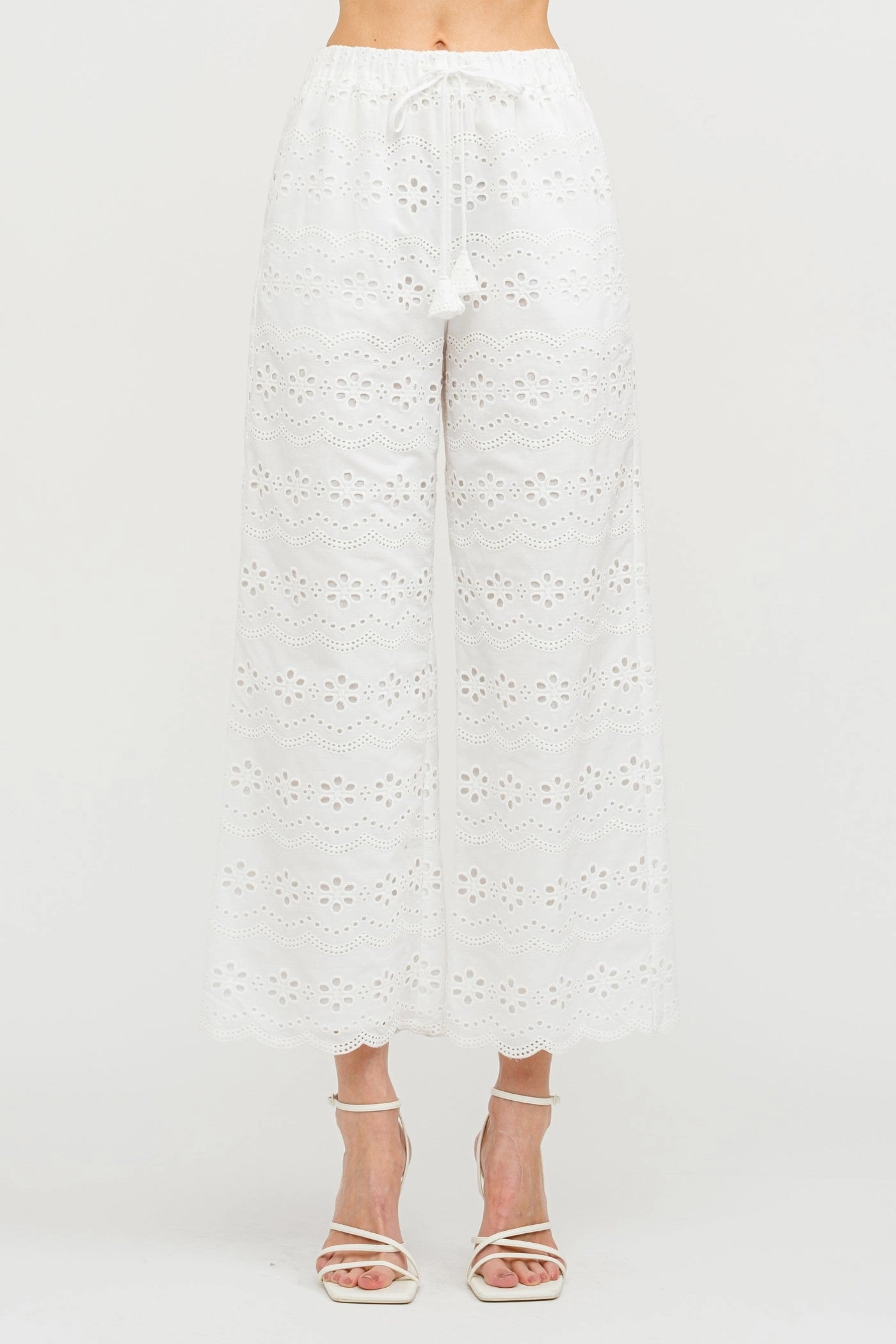 Active Comfort Wear TaglessLabel MANDY BIARRITZ EMBROIDERED PANTS