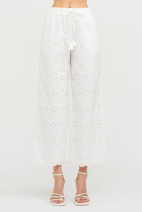 Active Comfort Wear TaglessLabel MANDY BIARRITZ EMBROIDERED PANTS