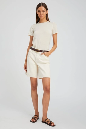 Yoko A-Line Denim Shorts Flexible Layer