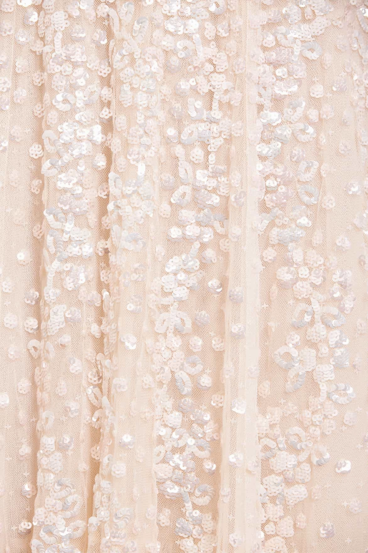 Everyday Wear Light And Airy Confetti Gloss Off-Shoulder Gown