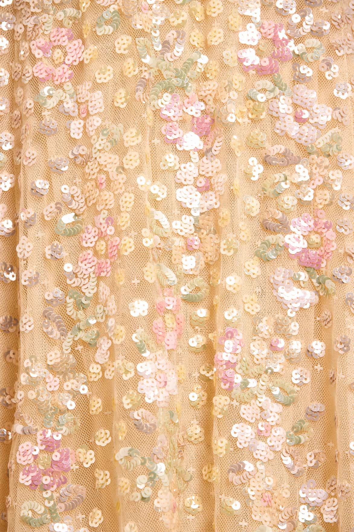 Earthy Hue Confetti One-Shoulder Ankle Gown