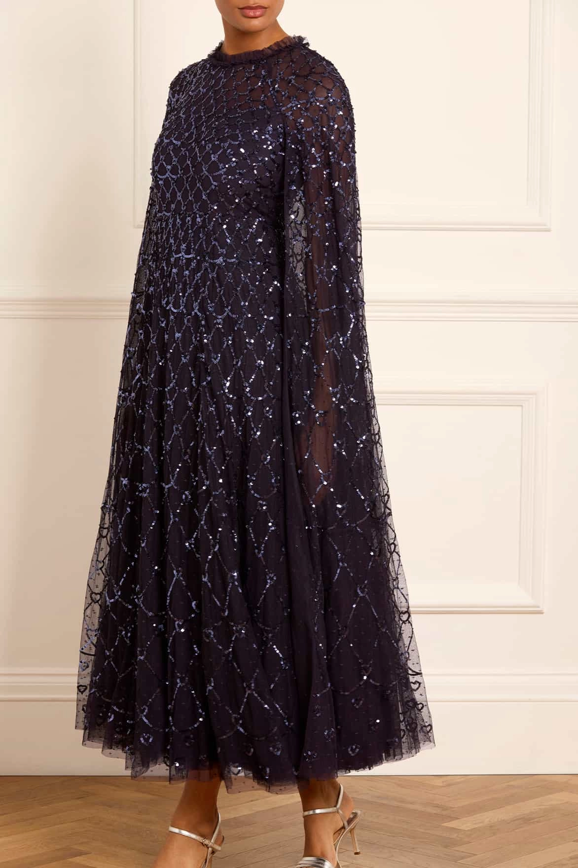 Heart Lattice Ankle Gown Quiet Mood