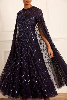 Street Motion Trendy Cut Heart Lattice Ankle Gown