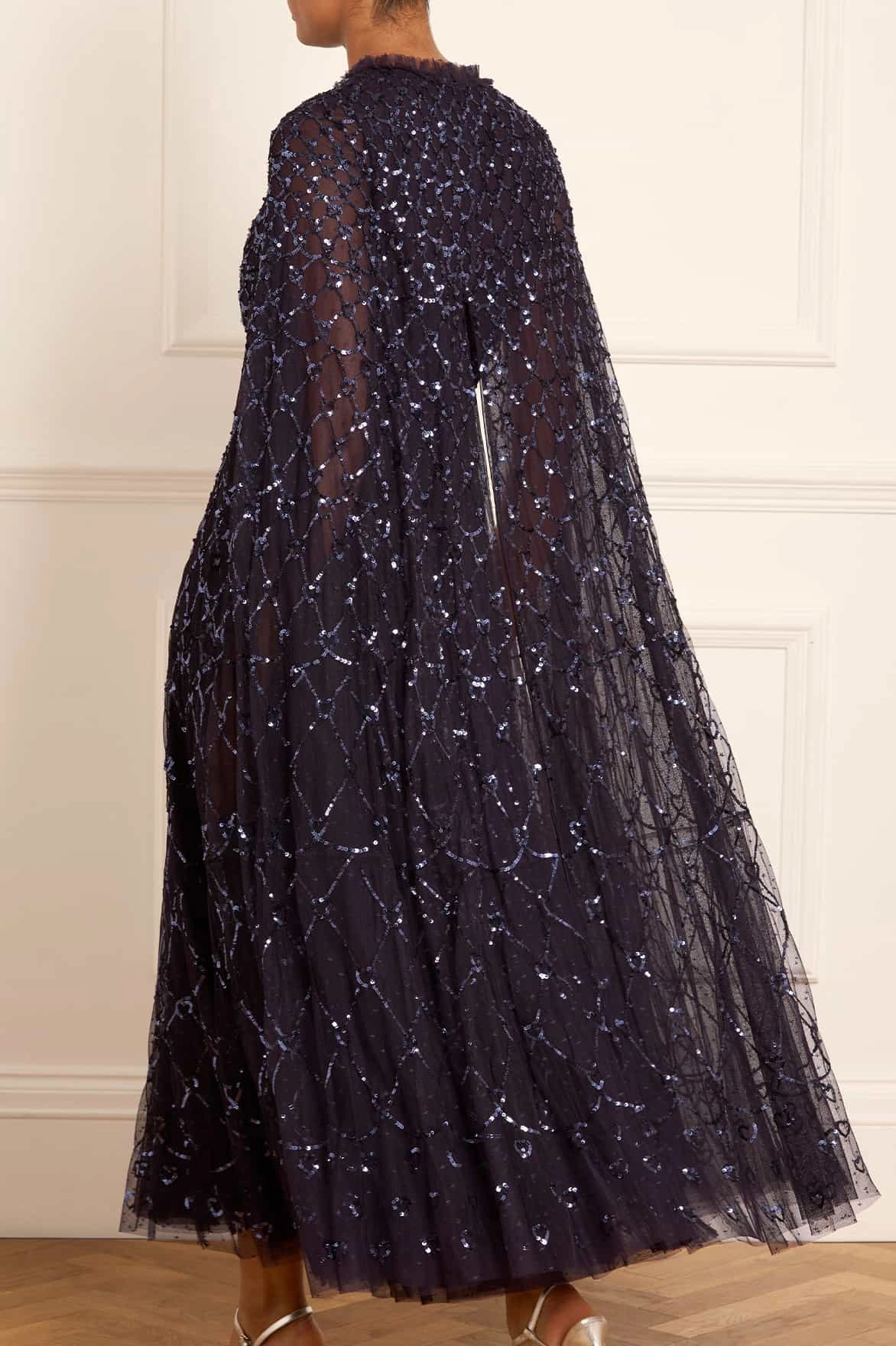 Heart Lattice Ankle Gown Low-Waist