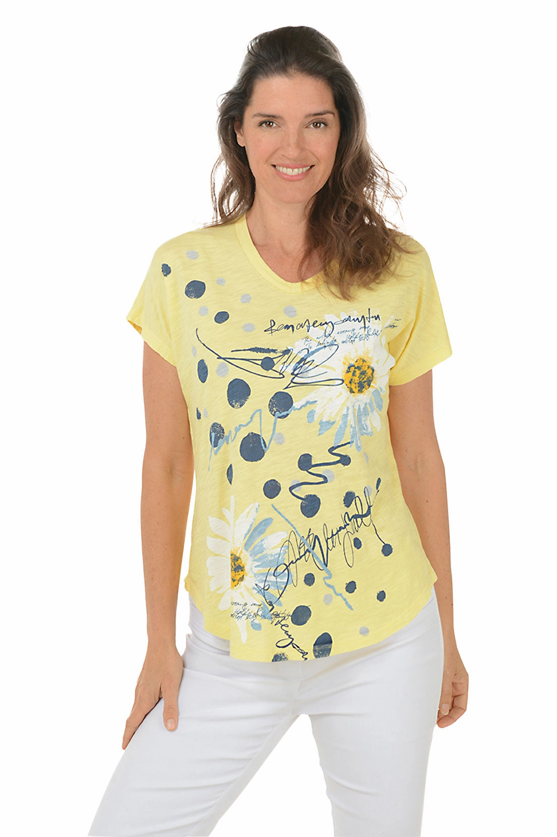 LaserCut Edges LowProfileZipperSystem Retro Mineral Wash Short Dolman Sleeve Top