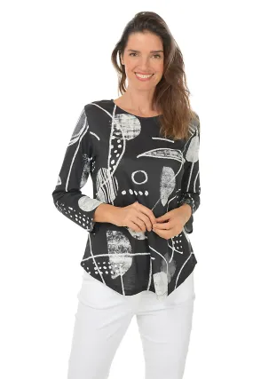 Canvas Curved Hem Slub Knit Top UltraSoft Lining AthleisureInspired