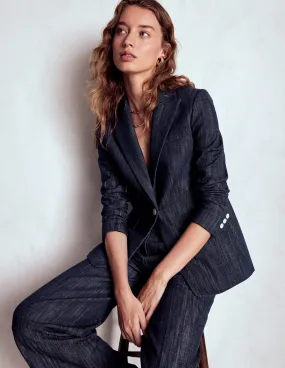 Woodbridge Twill Blazer-Navy, Indigo Compression Packability