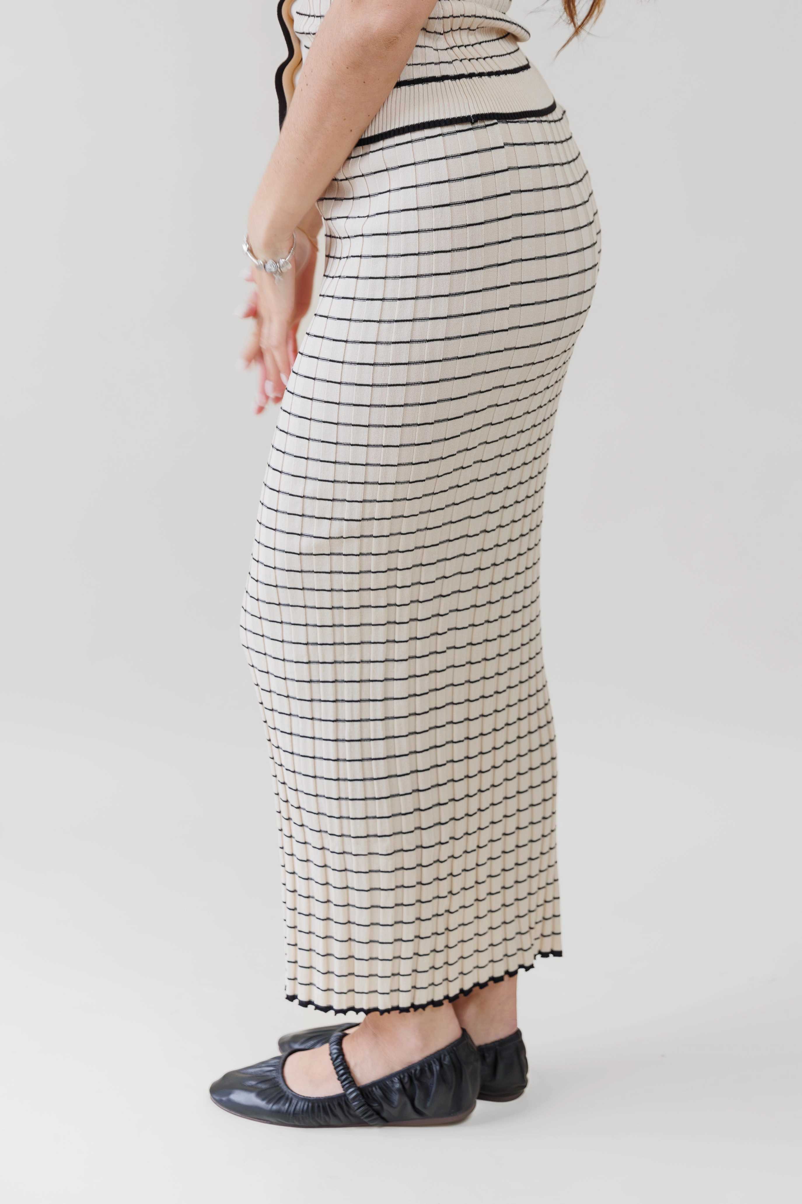 Adjustable Ties NOVA STRIPED SKIRT