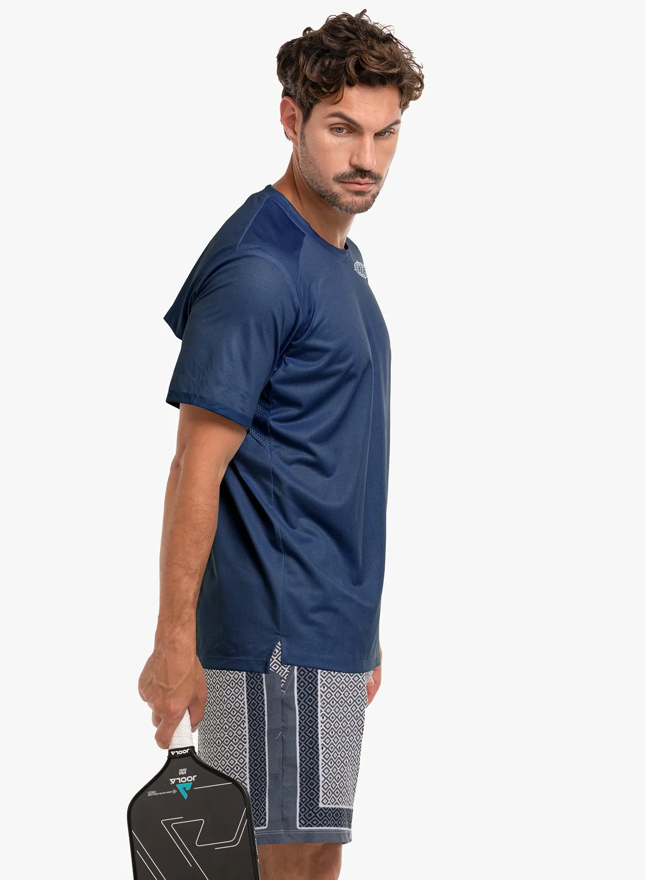 Rolled Hem Detailing Picklball Short Sleeve Crew