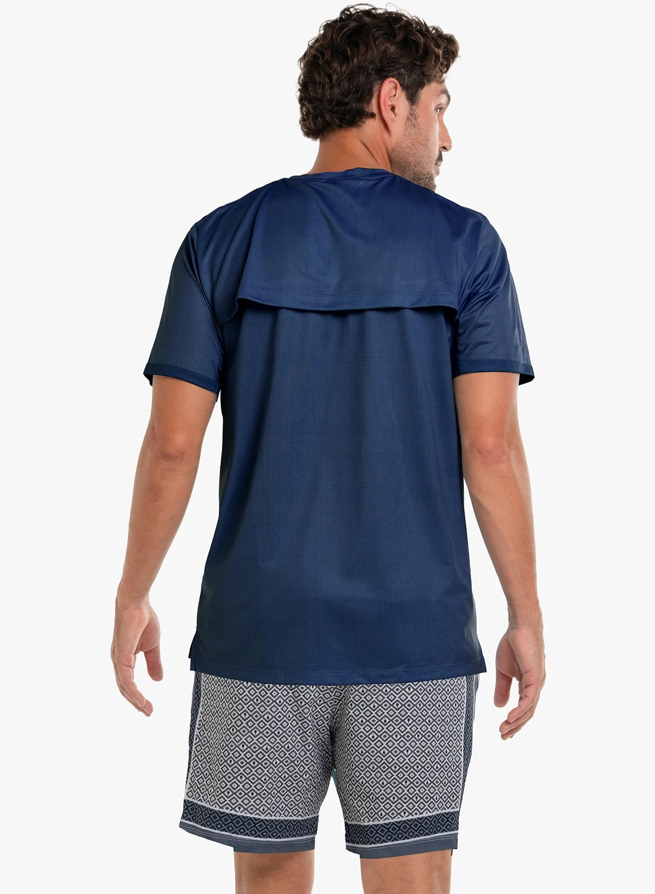 Foldable Cuff Design Hidden Pocket Picklball Short Sleeve Crew