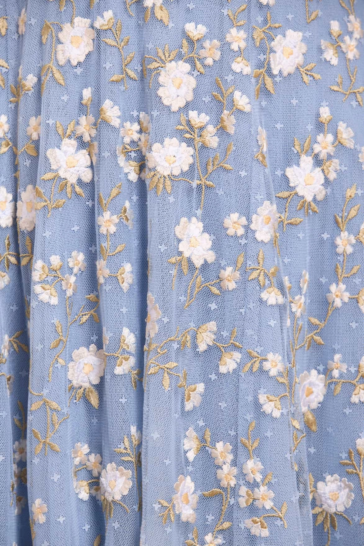 Smart Layer Stylish Choice Lea Ditsy One-Shoulder Ankle Gown