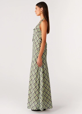 Coralie Maxi Dress - Cedar Check