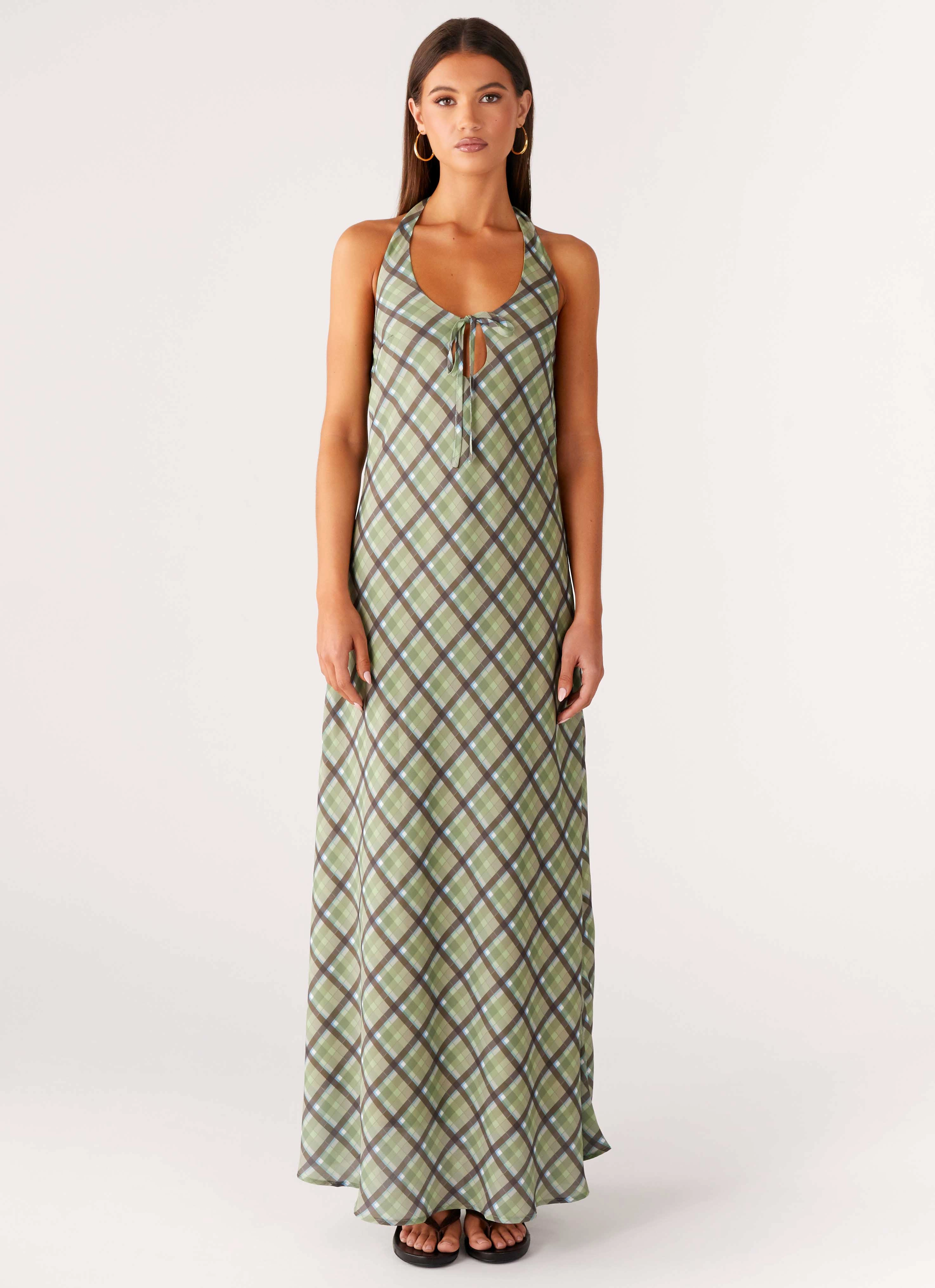 Coralie Maxi Dress - Cedar Check