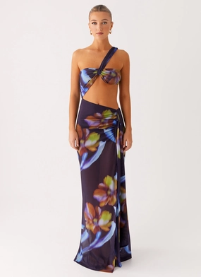 Costa Rica Maxi Dress - Dark Floral