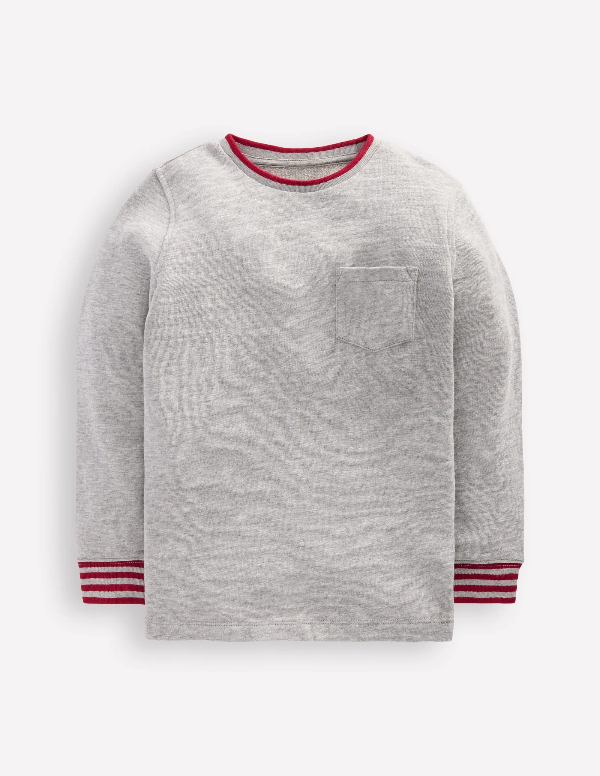 FlexibleRibbing Minimalist Styling Cosy Mid-weight T-shirt-Grey Marl