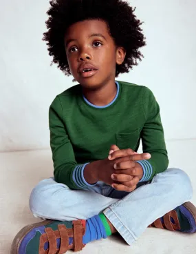 Gym Wear RaglanSleeve Cosy Mid-weight T-shirt-Pine Green