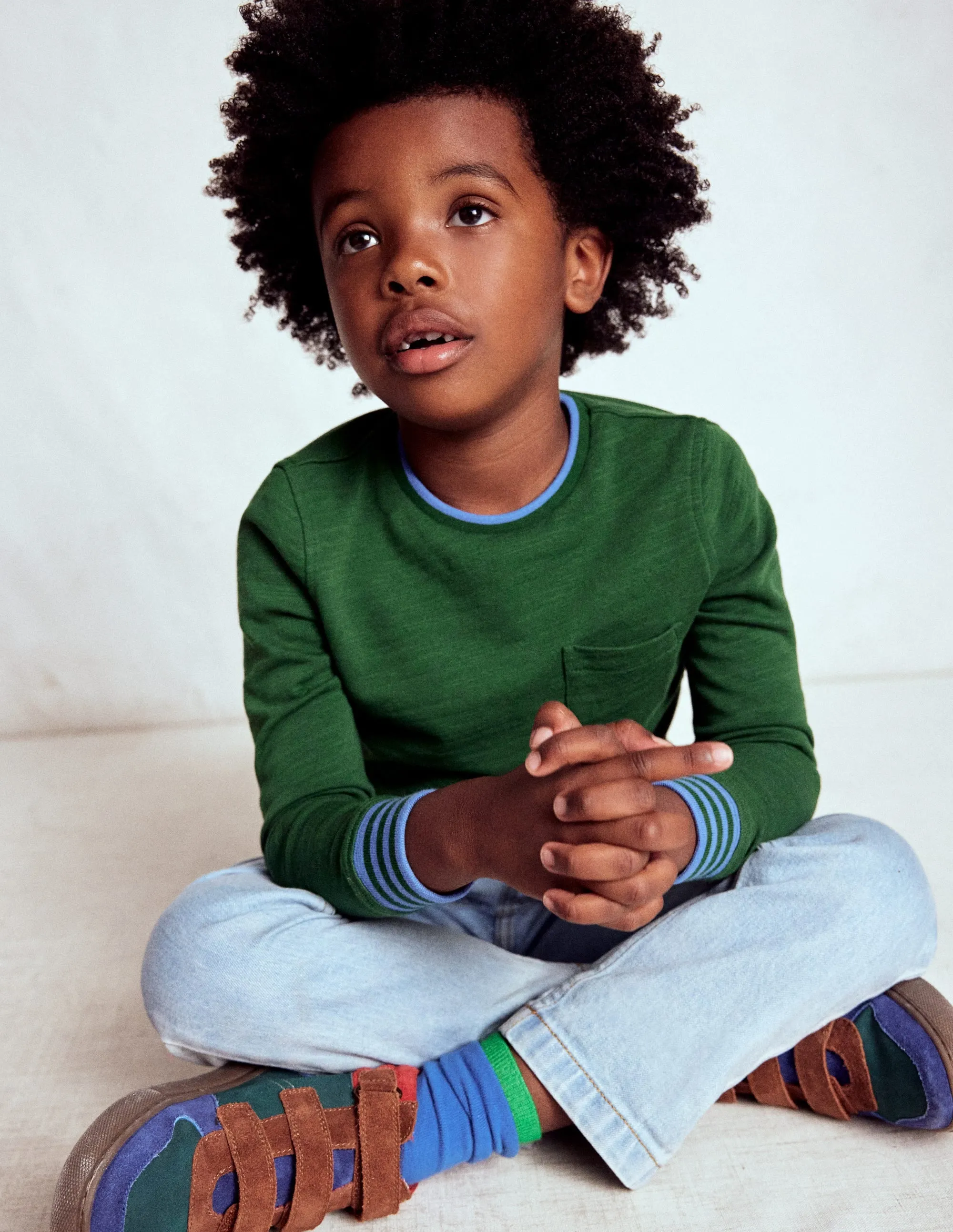 Gym Wear RaglanSleeve Cosy Mid-weight T-shirt-Pine Green