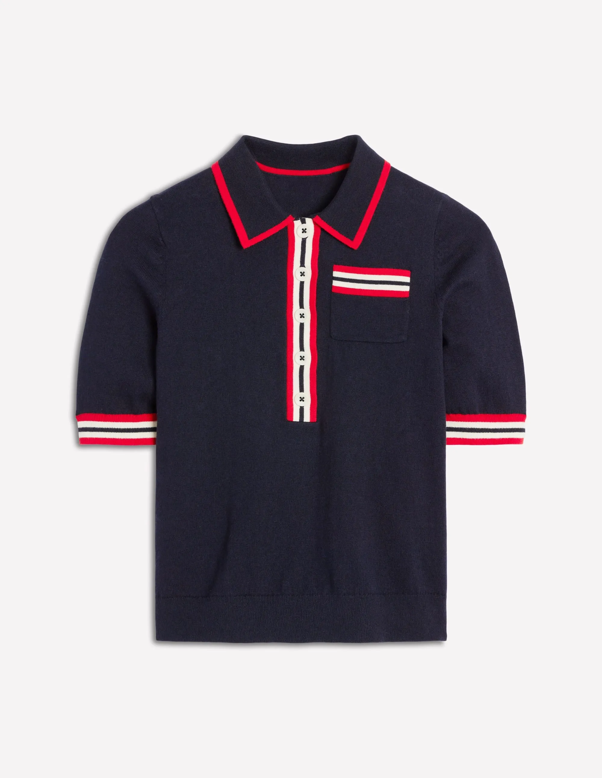 Daily Favorite Cotton Henley T-shirt-Navy