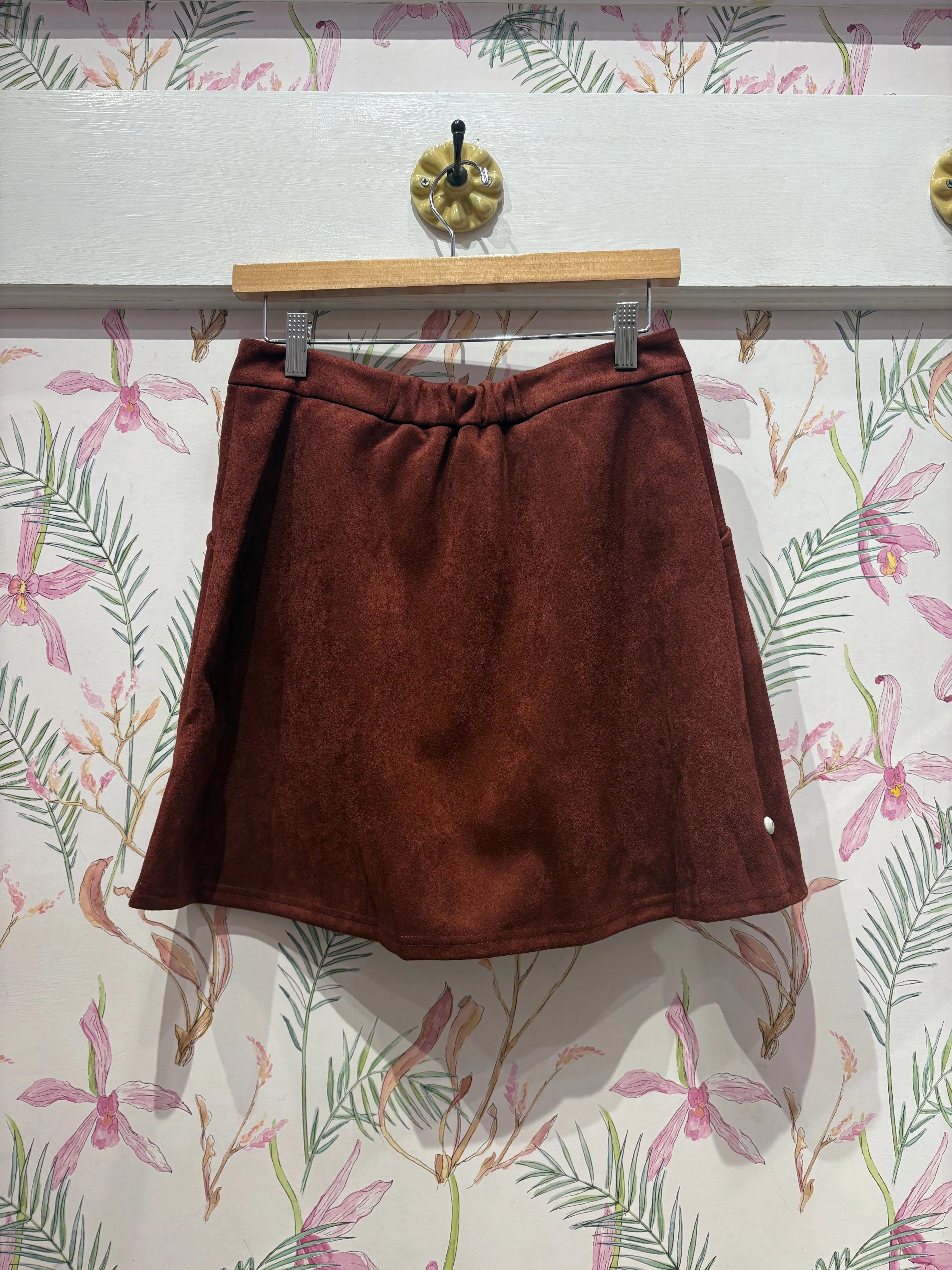 Detachable Tie Pure Vibes Little Lies Ali Skirt in Wine