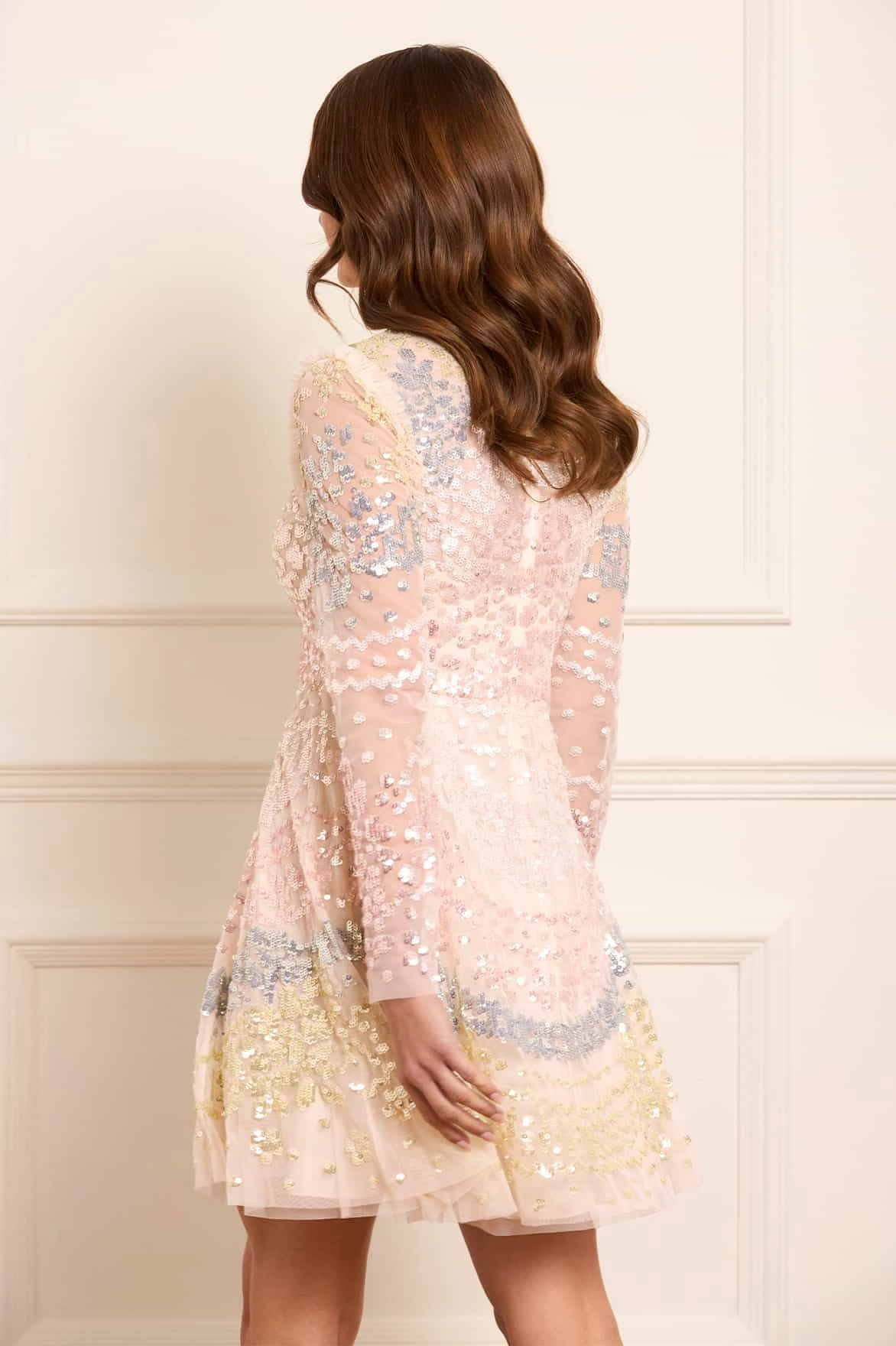 Angeline Sequin Mini Dress Relaxed Look