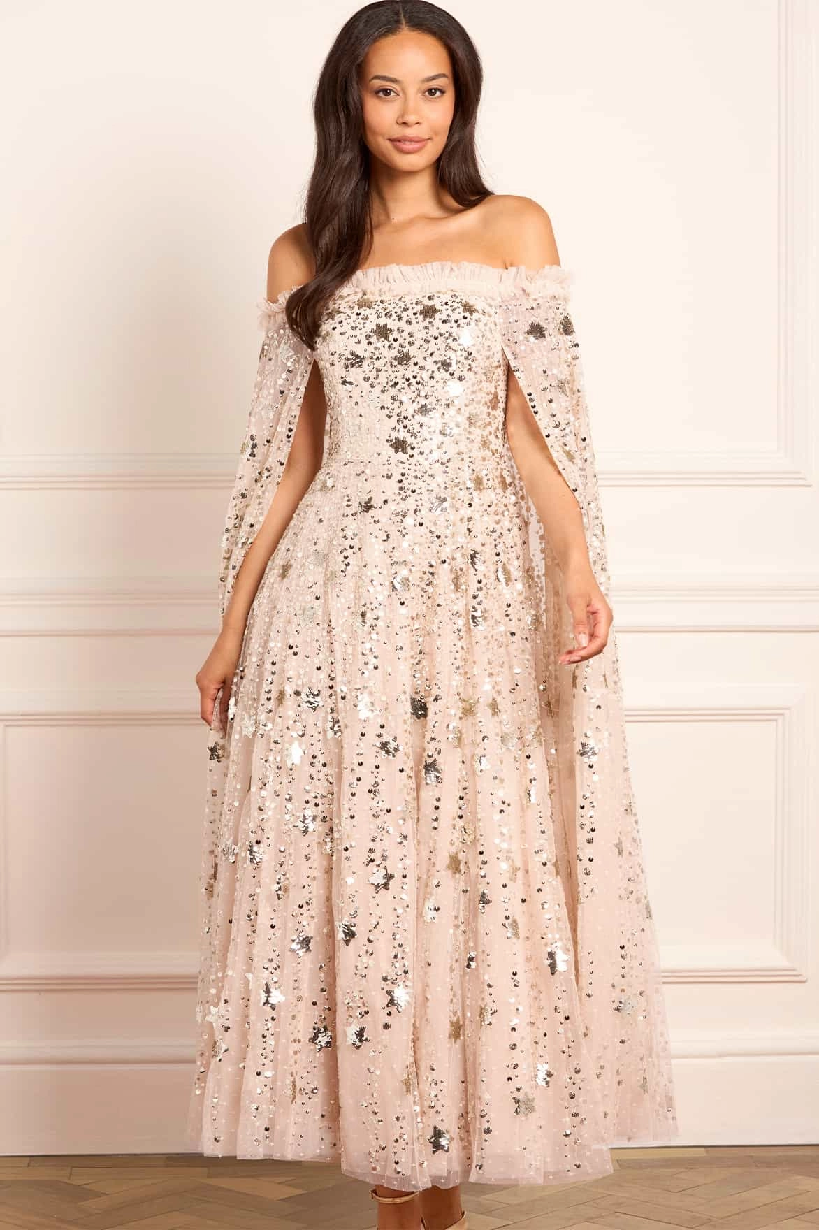 Air Comfort Shooting Stars Cape Ankle Gown
