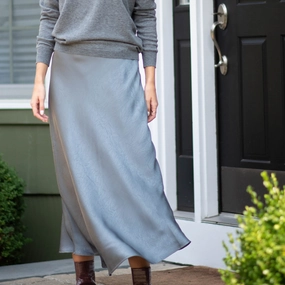 All Season Wear Outfit Focus Crinkle Slip Skirt | Gray