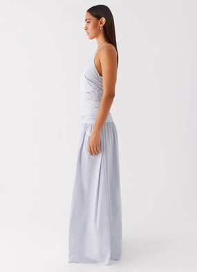 Cristina Halter Maxi Dress - Cornflower Blue