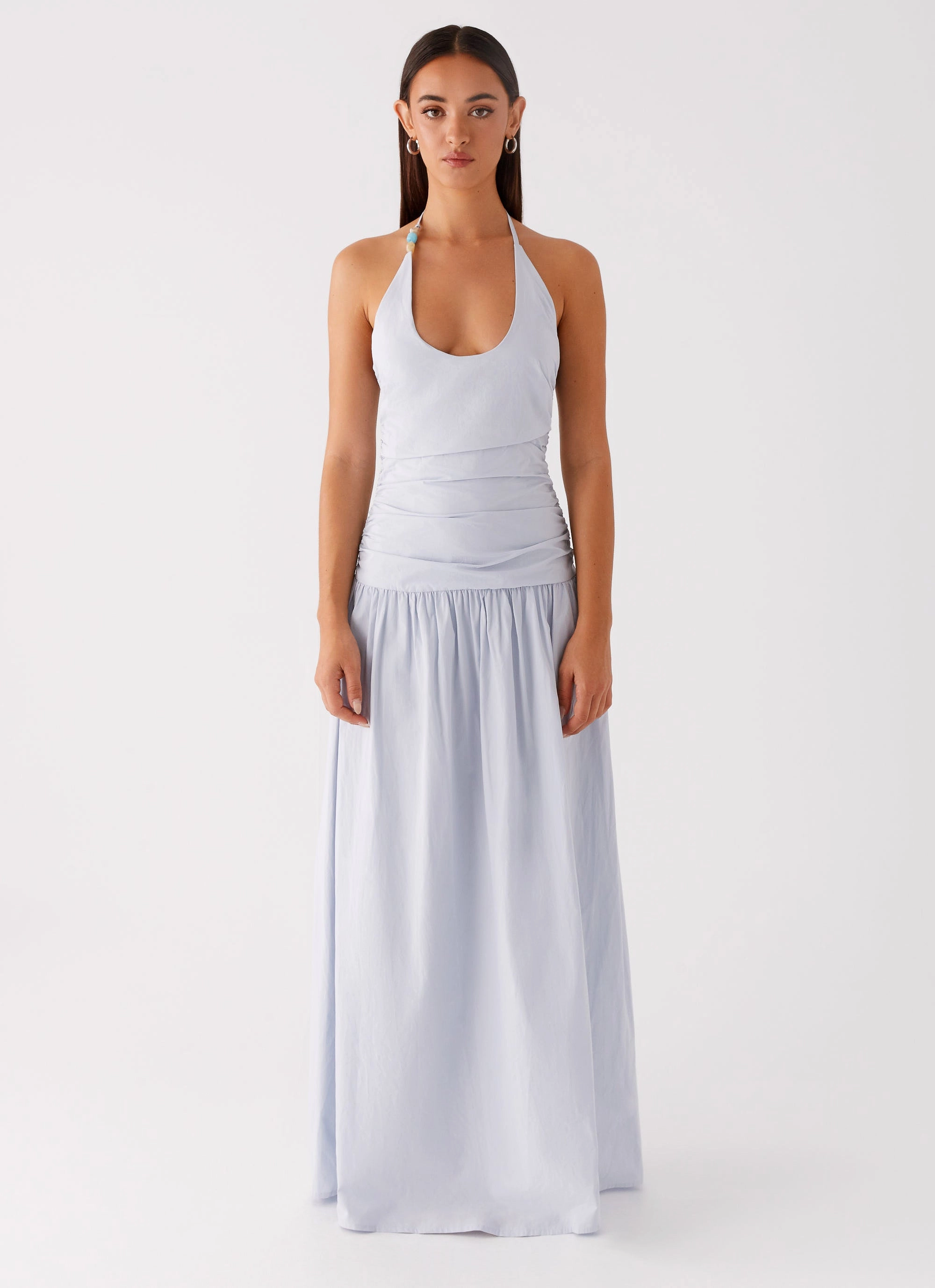 Cristina Halter Maxi Dress - Cornflower Blue