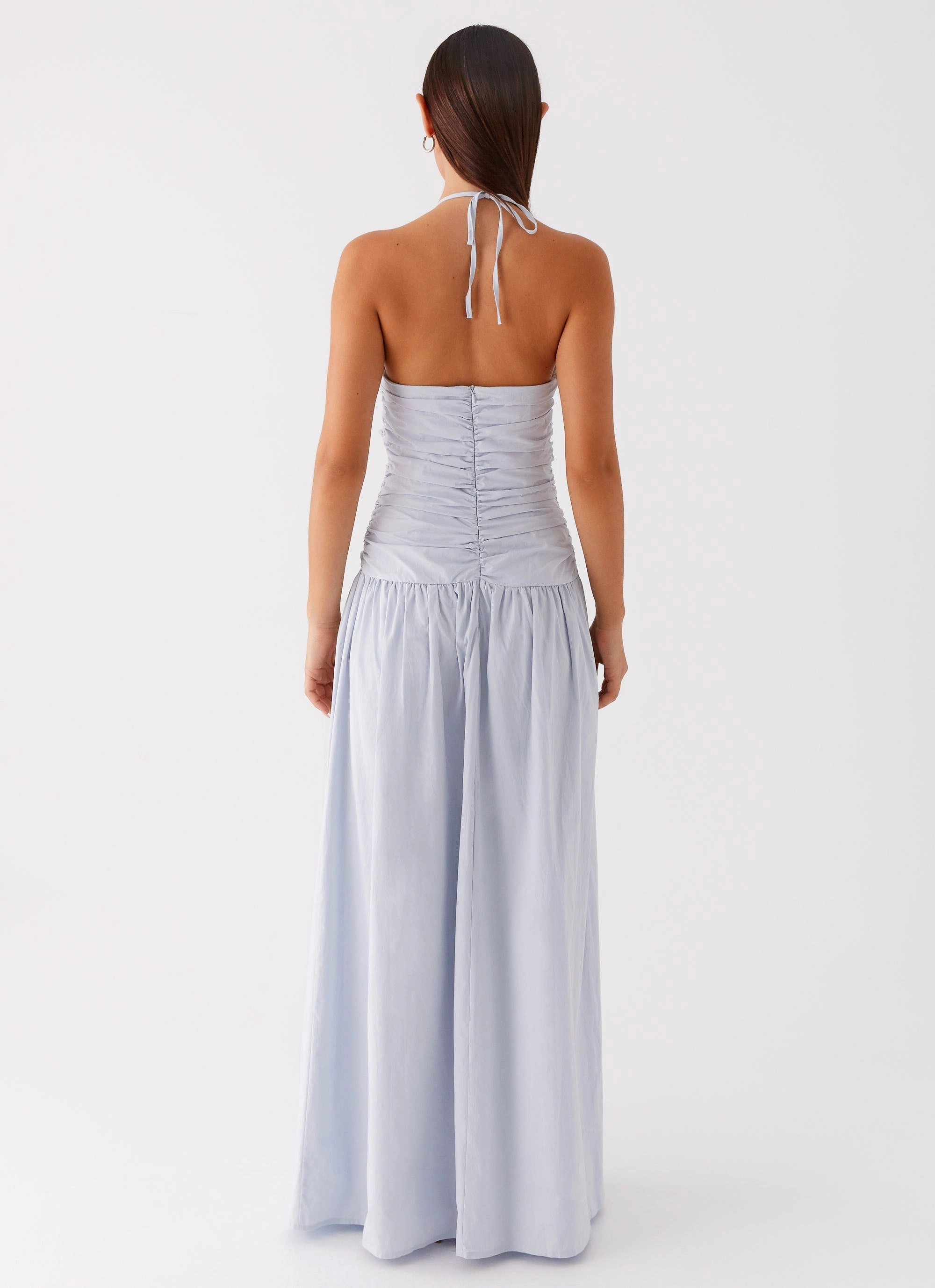 Cristina Halter Maxi Dress - Cornflower Blue