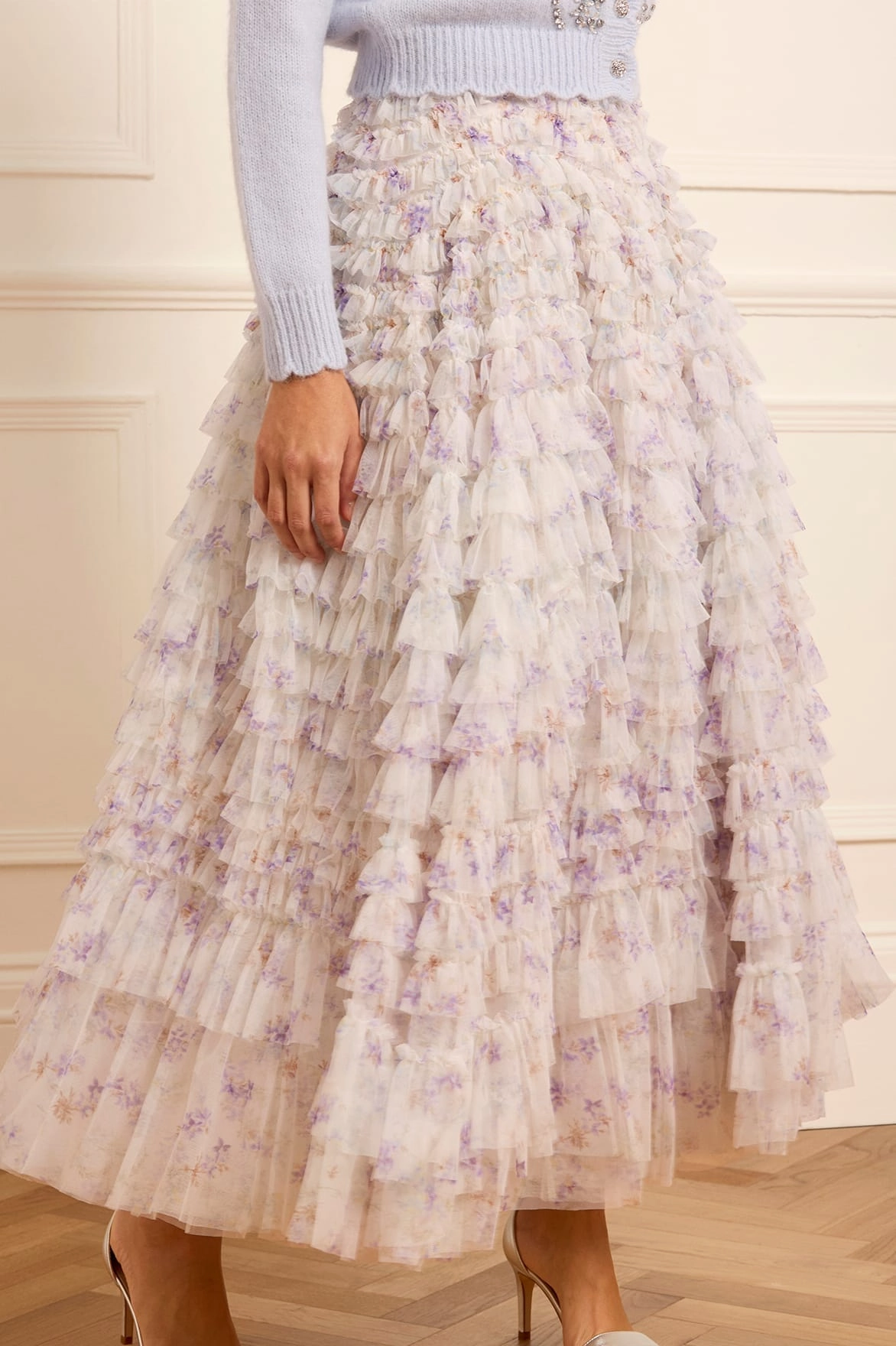 Sophisticated Touch Ophelia Ditsy Hattie Ruffle Ankle Skirt