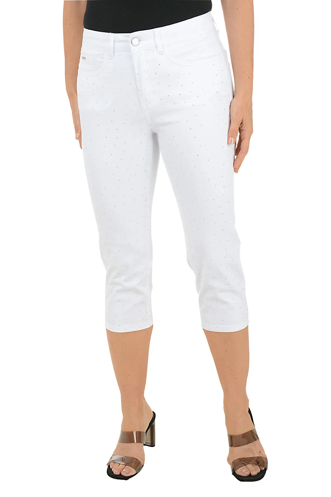 Crystal Denim Capri Pant Heat Control