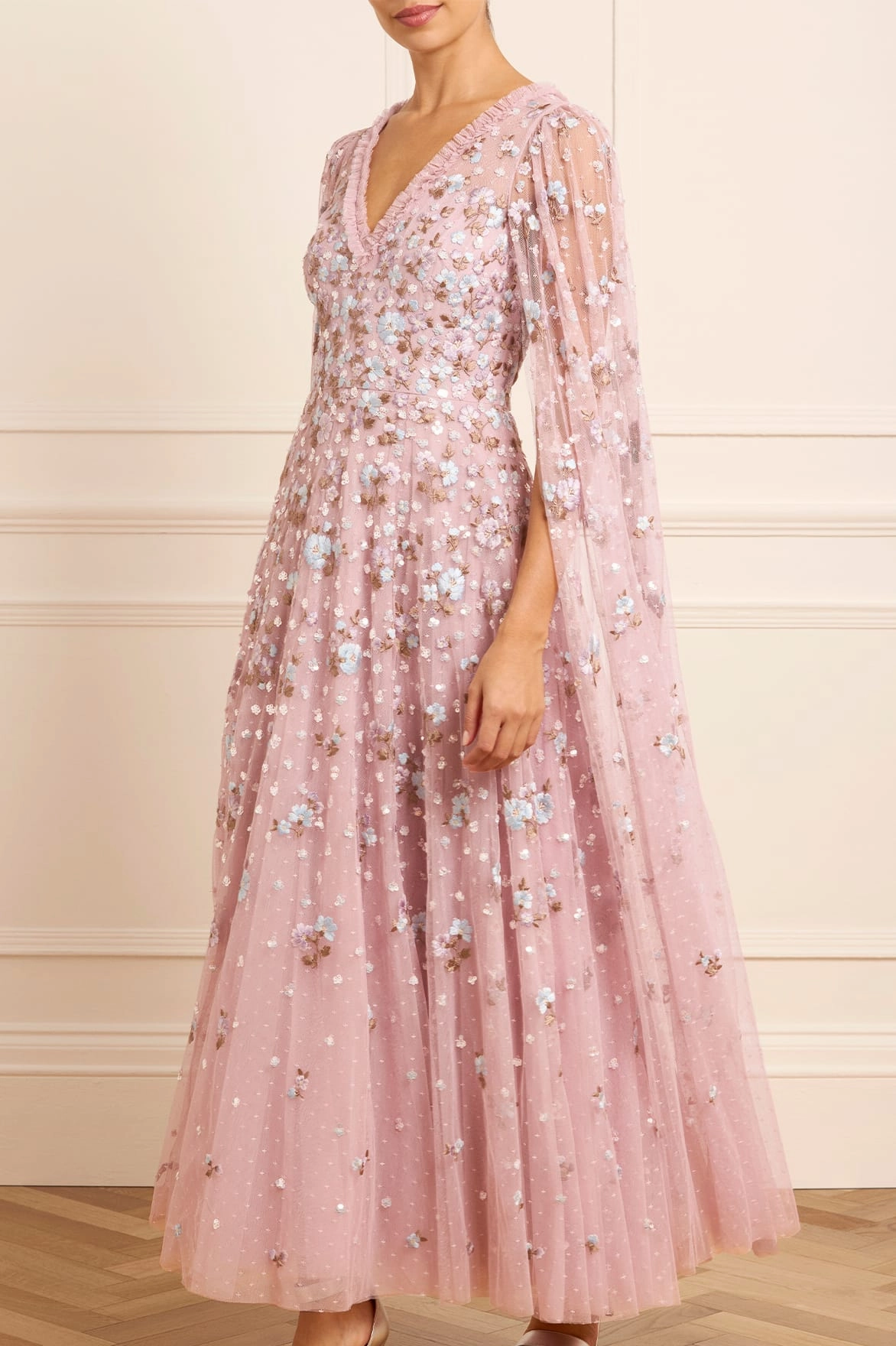 Travel-Style Urban Chic Dahlia Ditsy Ankle Gown