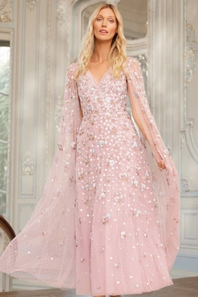 Dahlia Ditsy Ankle Gown Grace Glow Vibrant Look