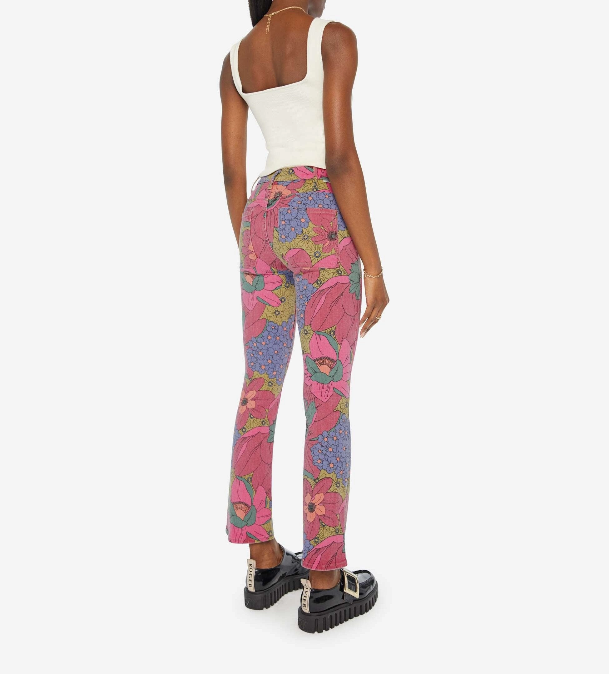 Cool And Simple Fashionable Touch Patch Pocket Insider Flood in Psychic Floral