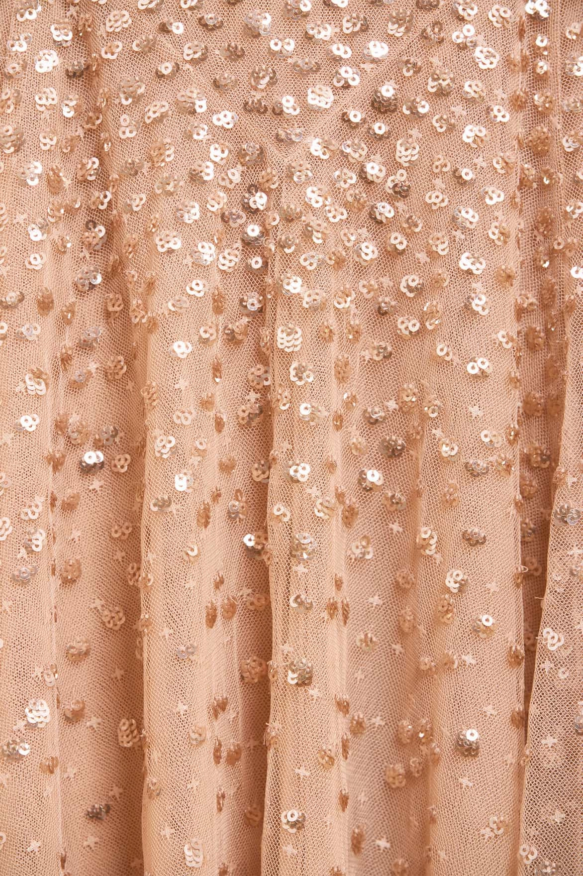 Dappled Sequin Off-Shoulder Ankle Gown Easy Match Balanced feel