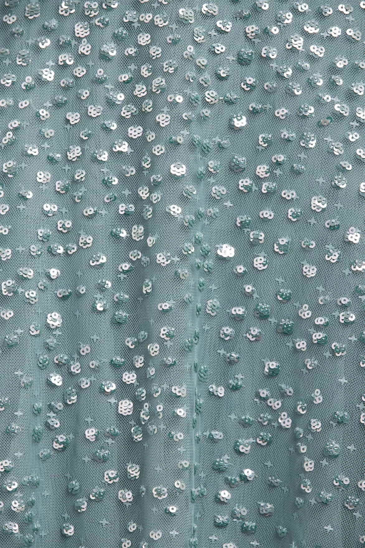 Dappled Sequin One-Shoulder Ballerina Dress Fashion Forward