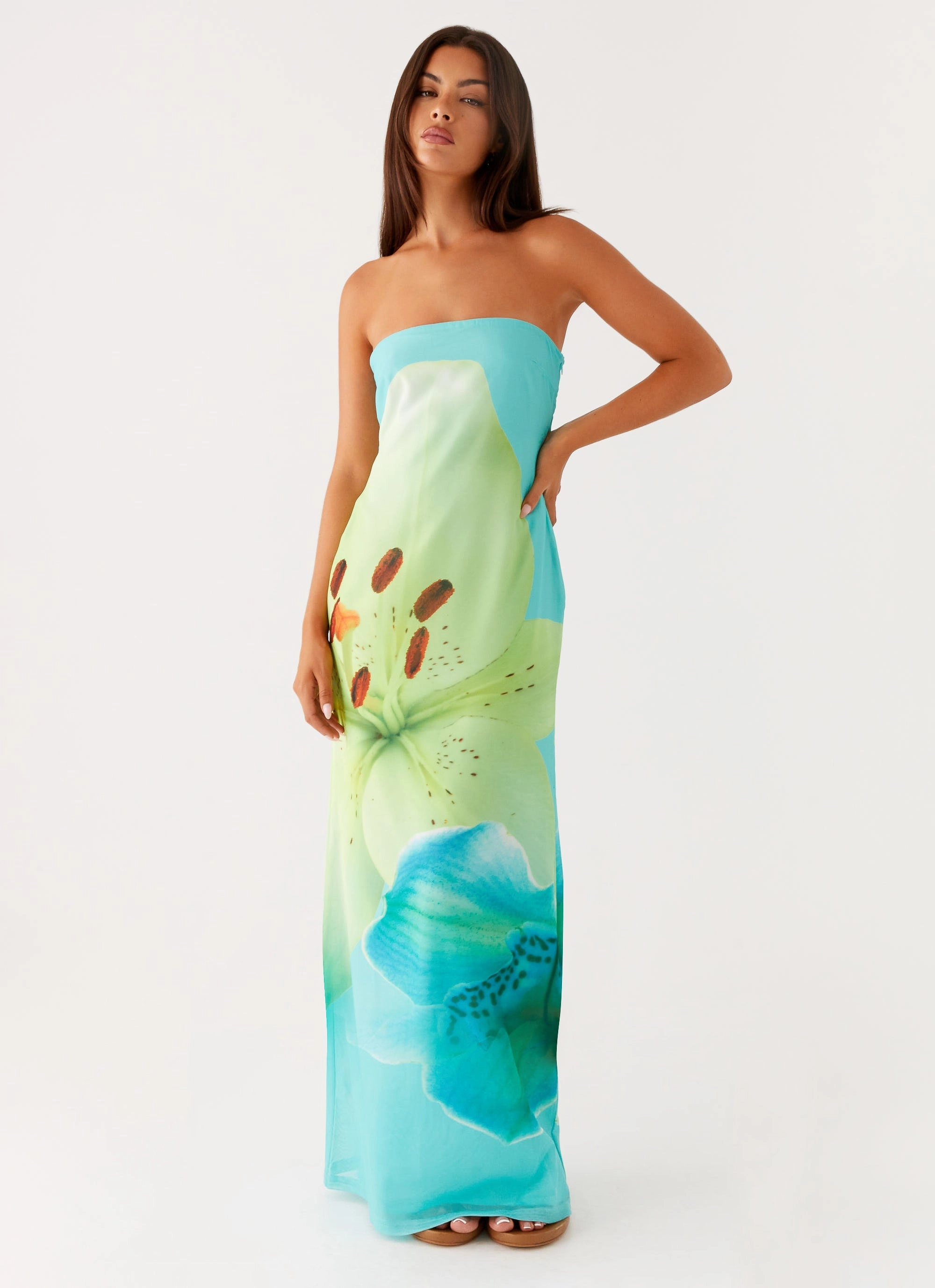 Darcy Maxi Dress - Turquoise Floral