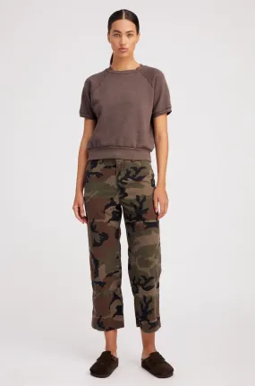 Layered Wear Low Maintenance Dark Camouflage Slash Pocket Trousers