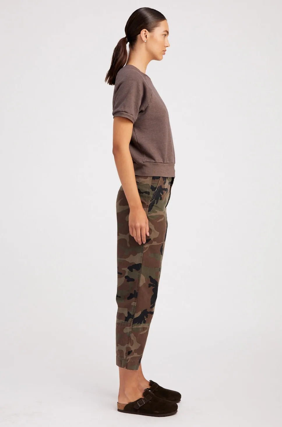 Dark Camouflage Slash Pocket Trousers Breathable Comfort Relaxed Vibe