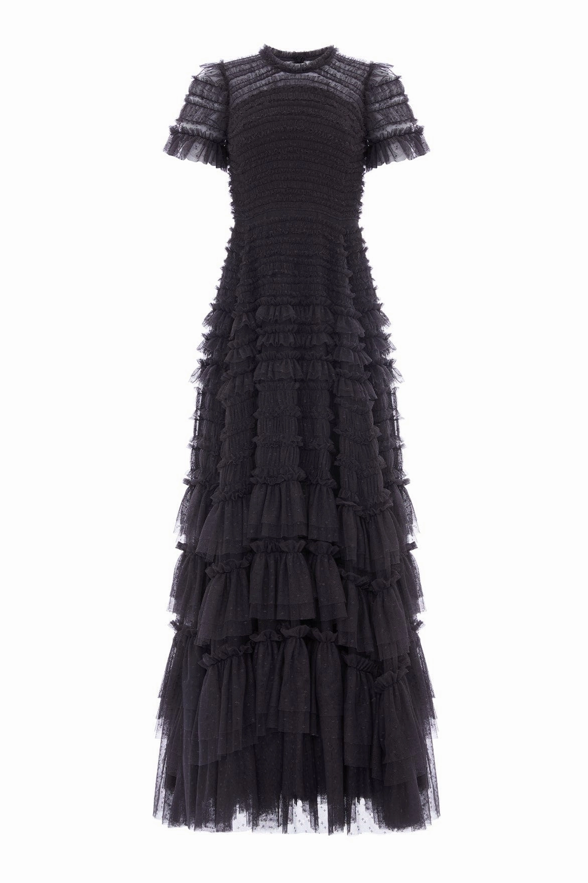 Valentine Ruffle Gown Sleek Look Sun-Protective