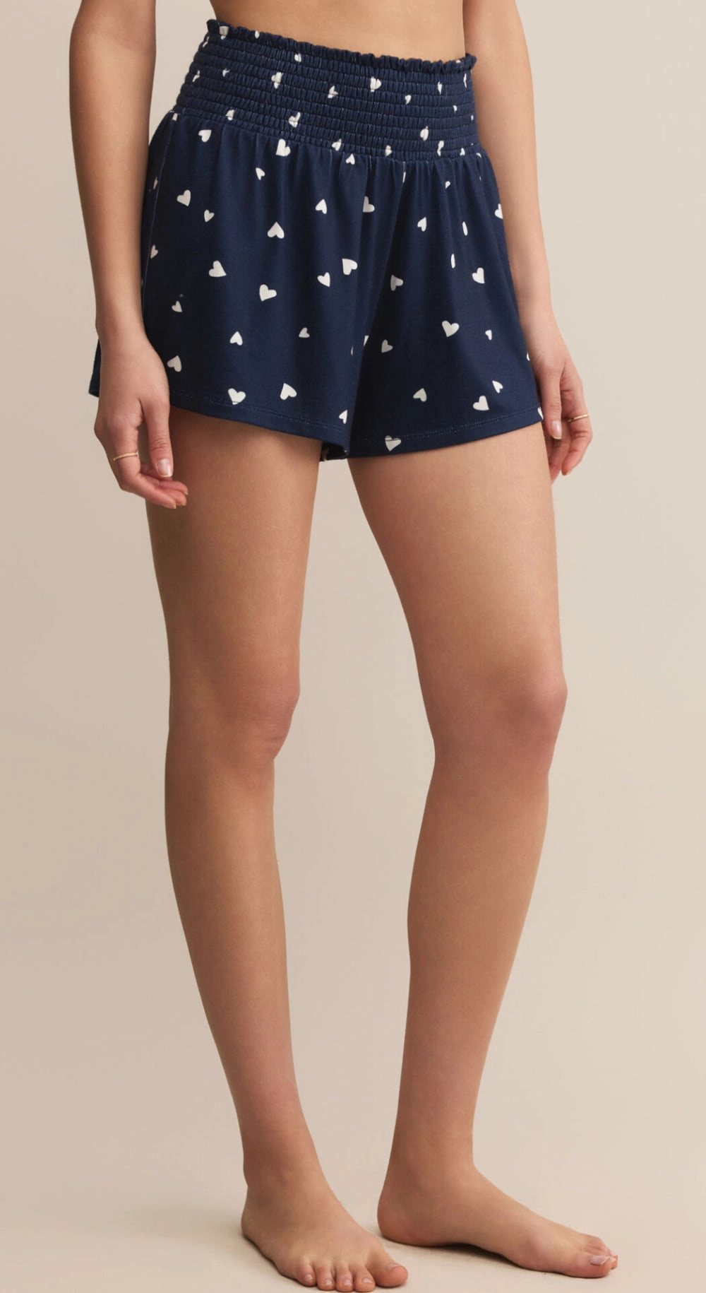 Boho chic Active Layers Dawn Heart Shorts in Eclipse