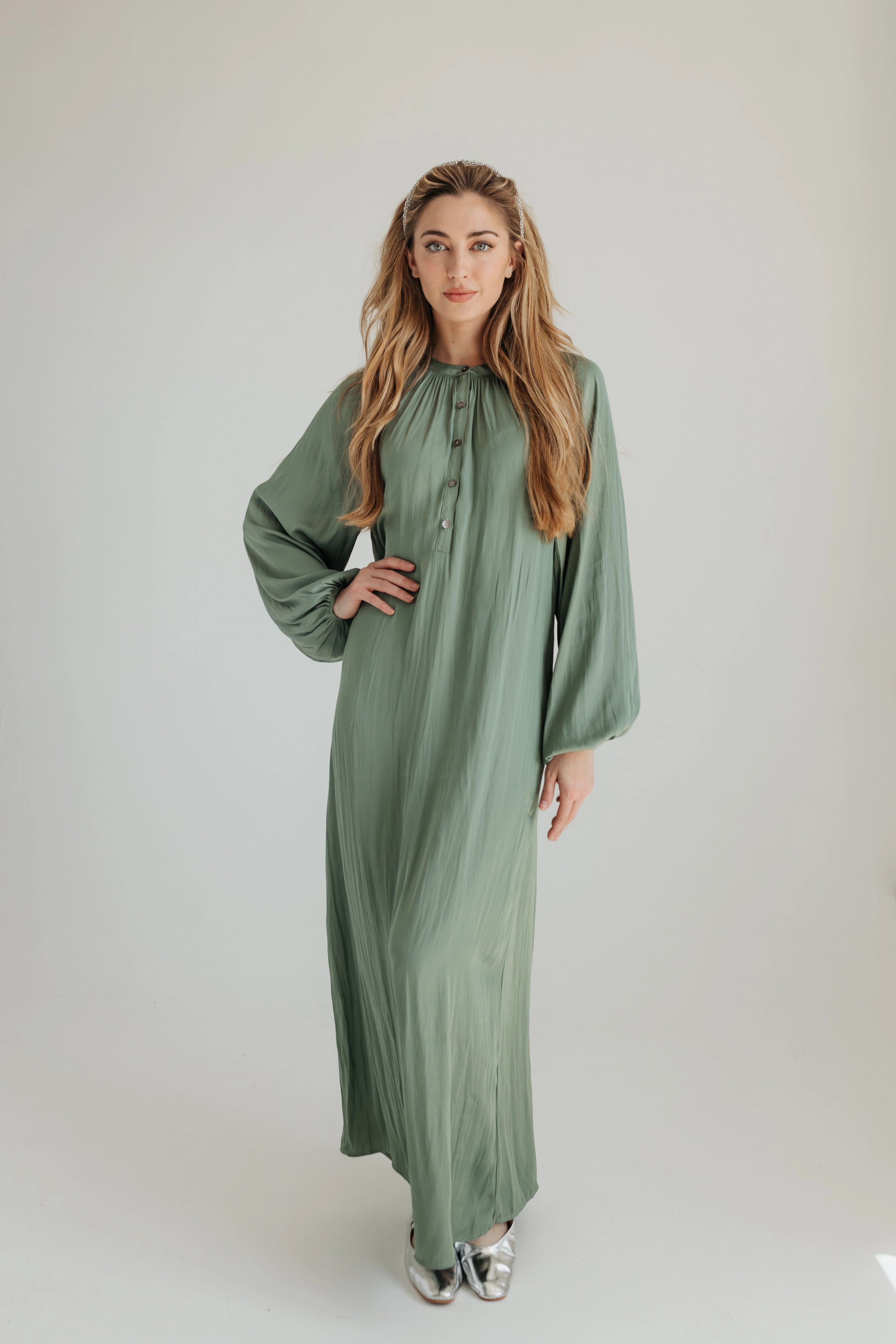 Ella Maxi Dress - Sage Cool Palette