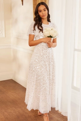 Deco Dot Gloss Ankle Gown Relax Flex Comfortable Style