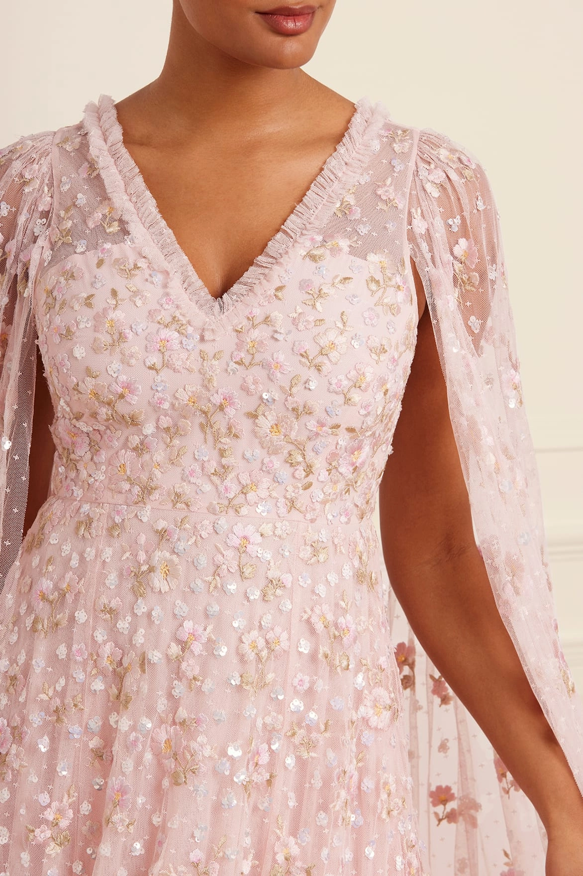 Lace Ease Dahlia Ditsy Ankle Gown