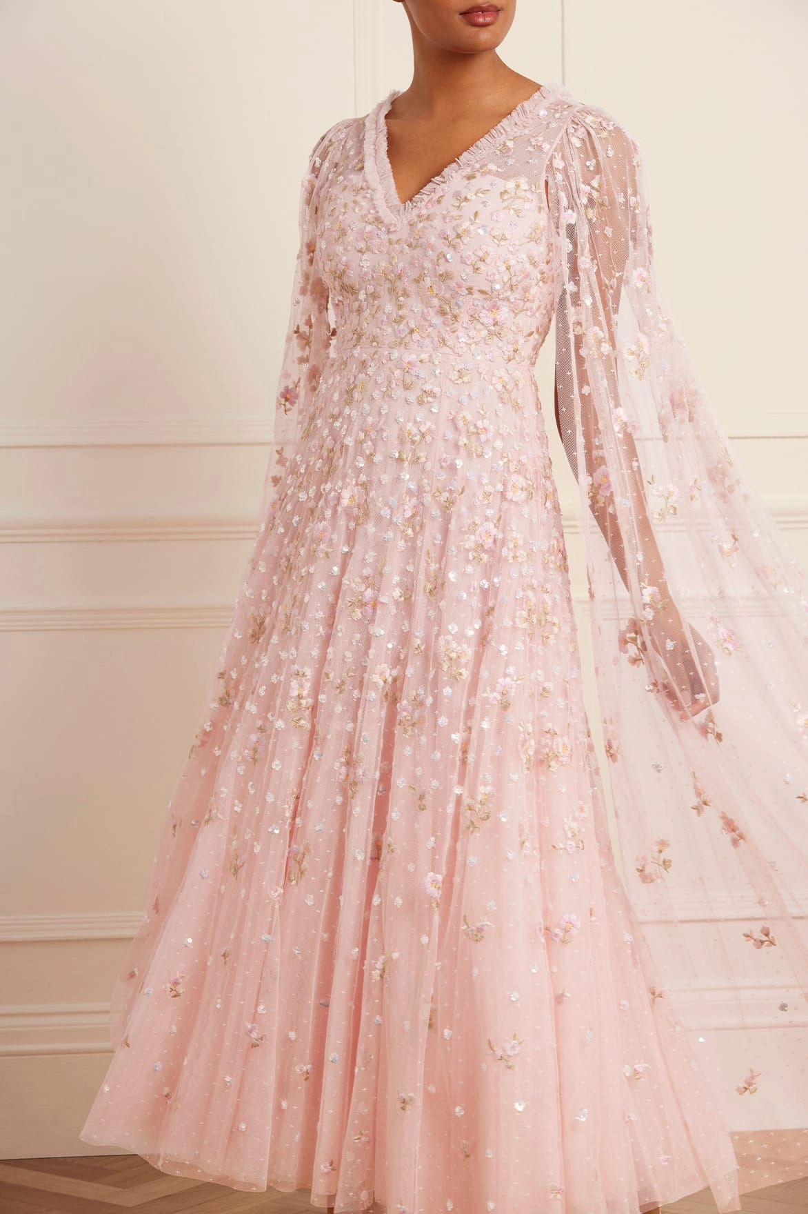 Dahlia Ditsy Ankle Gown Modern Style