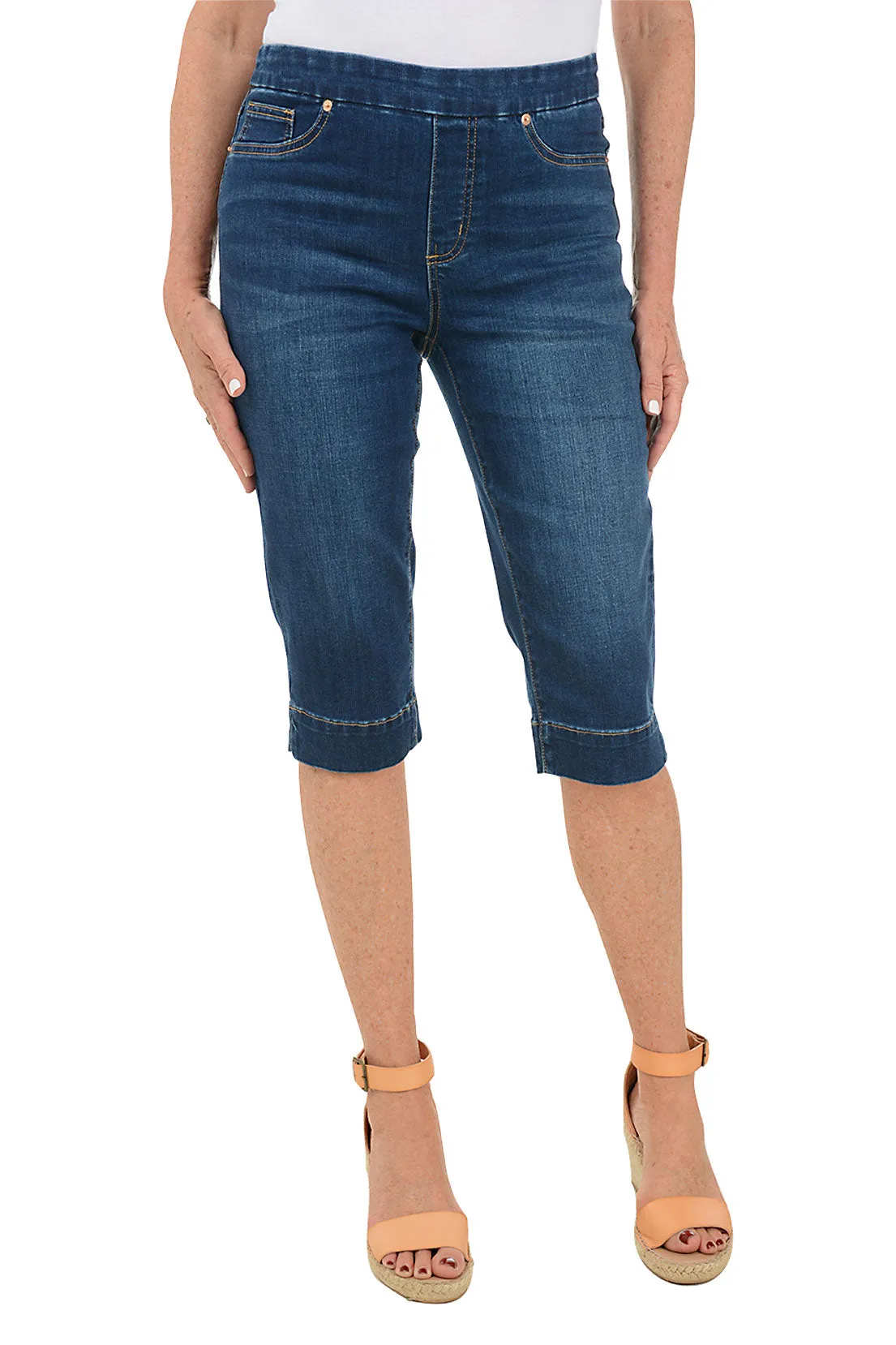 WrinkleFreeFabric Performance Design Denim Clamdigger Pant