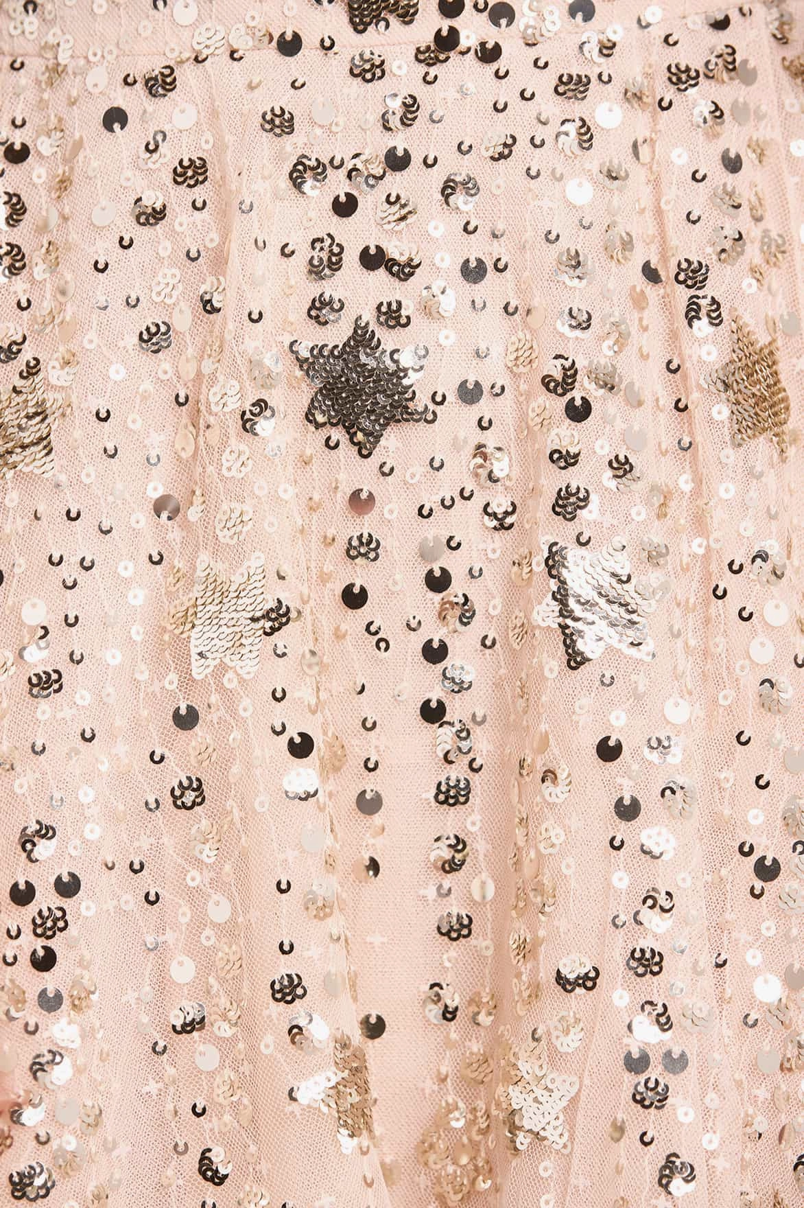 Soft color Trendy Comfort Shooting Stars Cape Micro Mini Dress