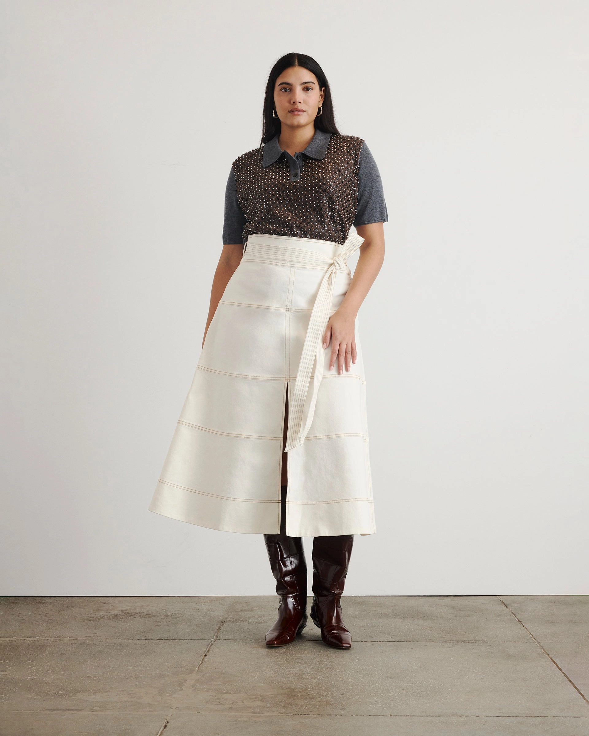 Outdoor Style Reinforced Pockets Denim Hudson Skirt