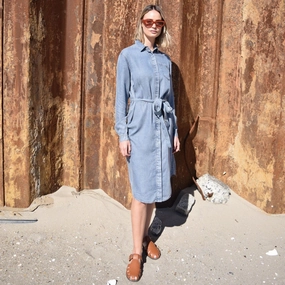 Denim Shirt Dress [Final Sale] Walk Mood